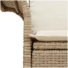 trädgårdsoffa med kuddar beige polyrotting vidaXL 2 - Sits – miniatyr 7