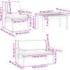 Trädgårdsoffa-set med dynor 5 delar massivt akaciaträ vidaXL Soffbord: 75x45x38 cm, bänk: 120x64x76 cm – miniatyr 11