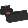 Trädgårdsoffagrupp 6 pcs Svart vidaXL 55 x 55 x 37 cm – miniatyr 2