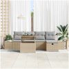 Trädgårdsoffagrupp 7 pcs Beige vidaXL 294 x 117 x 69 cm – miniatyr 3