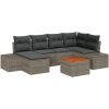 Trädgårdsoffagrupp 7 pcs Grå vidaXL 55 x 55 x 37 cm – miniatyr 2