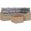 Trädgårdsoffan 5 pcs Beige, ljusgrå vidaXL 55 x 55 x 37 cm – miniatyr 2
