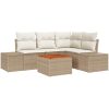Trädgårdsoffaset 5 pcs Beige, vit vidaXL 55 x 55 x 37 cm – miniatyr 2