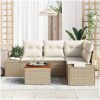 Trädgårdsoffaset 5 pcs Beige, vit vidaXL 55 x 55 x 37 cm – miniatyr 3