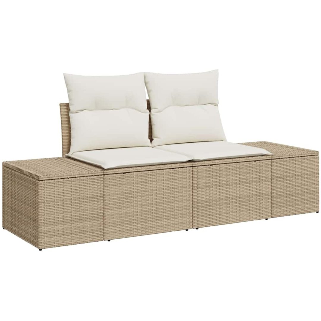 Trädgårdsoffaset 5 pcs Beige, vit vidaXL 55 x 55 x 37 cm – bild 4