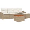 Trädgårdsoffaset 6 pcs Beige, vit vidaXL 55 x 55 x 37 cm – miniatyr 2