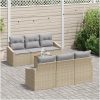 Trädgårdsoffaset 7 pcs Beige, ljusgrå vidaXL 55 x 55 x 37 cm – miniatyr 3