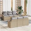 Trädgårdsoffaset 7 pcs Beige, ljusgrå vidaXL 55 x 55 x 37 cm – miniatyr 1