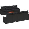 Trädgårdsoffaset 7 pcs Svart Rattan, trä vidaXL 55 x 55 x 37 cm – miniatyr 2