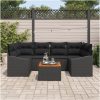 Trädgårdsoffaset 7 pcs Svart vidaXL 55 x 55 x 37 cm – miniatyr 3