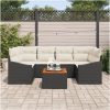 Trädgårdsoffaset 7 pcs Svart, vit vidaXL 55 x 55 x 37 cm – miniatyr 3