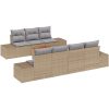 Trädgårdsoffaset 8 pcs Beige, ljusgrå vidaXL 55 x 55 x 37 cm – miniatyr 2