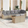 Trädgårdsoffaset 9 pcs Beige, ljusgrå vidaXL 55 x 55 x 37 cm – miniatyr 1