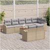 Trädgårdsoffaset 9 pcs Beige, vit vidaXL Medium - Stort – miniatyr 3
