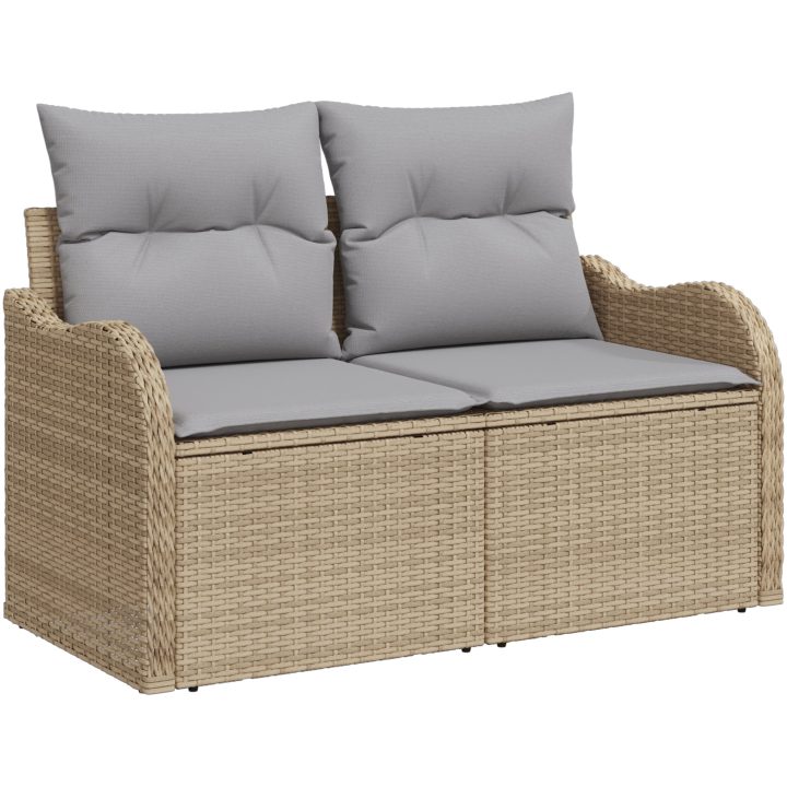 Trädgårdsoffaset 9 pcs Beige, vit vidaXL Medium - Stort – bild 4