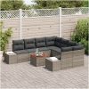 Trädgårdsoffaset 9 pcs Grå vidaXL 55 x 55 x 37 cm – miniatyr 3