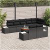 Trädgårdsoffaset 9 pcs Svart vidaXL 55 x 55 x 37 cm – miniatyr 3