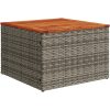 Trädgårdsoffaset Grå 6 pcs Grå Rattans, polyester vidaXL Medium – miniatyr 6