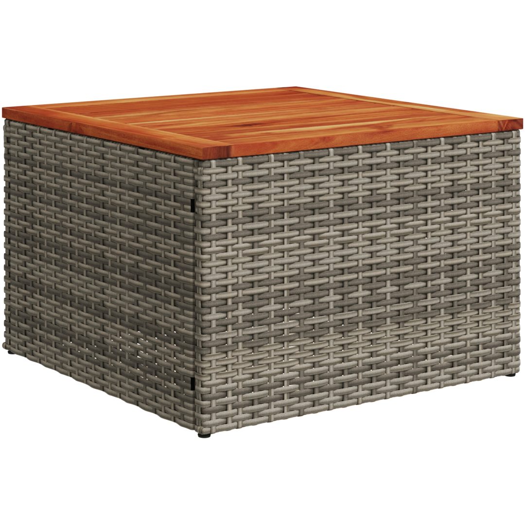 Trädgårdsoffaset Grå 6 pcs Grå Rattans, polyester vidaXL Medium – bild 6