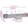 Trädgårdsoffgrupp 5 pcs Beige, vit Konstrotting vidaXL 55 x 55 x 37 cm – miniatyr 11