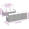 Trädgårdsoffgrupp 8 pcs Grå Rotting & Stål & Polyester vidaXL Stor – miniatyr 11