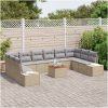 Trädgårdsoffset 11 pcs Beige, ljusgrå vidaXL 55 x 55 x 37 cm – miniatyr 3