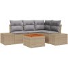 Trädgårdsoffset 5 pcs Beige, ljusgrå vidaXL 55 x 55 x 37 cm – miniatyr 2