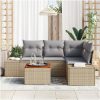 Trädgårdsoffset 5 pcs Beige, ljusgrå vidaXL 55 x 55 x 37 cm – miniatyr 3
