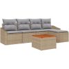 Trädgårdsoffset 6 pcs Beige, ljusgrå vidaXL 55 x 55 x 37 cm – miniatyr 2