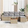 Trädgårdsoffset 6 pcs Beige, ljusgrå vidaXL 55 x 55 x 37 cm – miniatyr 3
