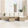 Trädgårdsoffset 6 pcs Beige och vit vidaXL 55 x 55 x 37 cm – miniatyr 3