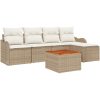 Trädgårdsoffset 6 pcs Beige, vit Medium 121 x 62 x 69 cm Liten vidaXL Medium, 121 x 62 x 69 cm, liten – miniatyr 2