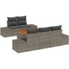 Trädgårdsoffset 6 pcs Grå vidaXL 55 x 55 x 37 cm – miniatyr 2