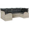 Trädgårdsoffset 6 pcs Ljusgrå och Mörkgrå vidaXL 234 x 124 x 85 cm – miniatyr 2