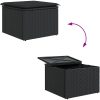 Trädgårdsoffset 6 pcs Svart Rattan, trä vidaXL 55 x 55 x 37 cm – miniatyr 11