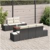 Trädgårdsoffset 6 pcs Svart, vit vidaXL 55 x 55 x 37 cm – miniatyr 3