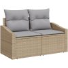 Trädgårdsoffset 7 pcs Beige, ljusgrå vidaXL 55 x 55 x 37 cm – miniatyr 4