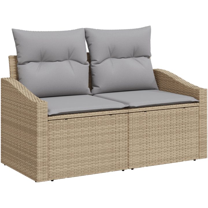 Trädgårdsoffset 7 pcs Beige, ljusgrå vidaXL 55 x 55 x 37 cm – bild 4