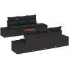 Trädgårdsoffset 7 pcs Svart vidaXL 55 x 55 x 37 cm – miniatyr 2