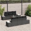 Trädgårdsoffset 7 pcs Svart vidaXL 55 x 55 x 37 cm – miniatyr 1