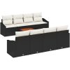 Trädgårdsoffset 7 pcs Svart, vit Konstrotting vidaXL 55 x 55 x 37 cm – miniatyr 2