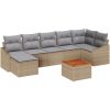 Trädgårdsoffset 8 pcs Beige, ljusgrå vidaXL 55 x 55 x 37 cm – miniatyr 2