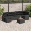 Trädgårdsoffset 8 pcs Svart Konstrotting vidaXL Stor – miniatyr 1
