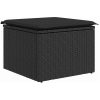 Trädgårdsoffset 8 pcs Svart Rotting & Polyesterkuddar vidaXL 55 x 55 x 37 cm – miniatyr 7