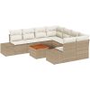 Trädgårdsoffset 9 pcs Beige, vit vidaXL 55 x 55 x 37 cm – miniatyr 2