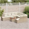 Trädgårdsoffset 9 pcs Beige, vit vidaXL 55 x 55 x 37 cm – miniatyr 3