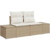 Trädgårdsoffset 9 pcs Beige, vit vidaXL 55 x 55 x 37 cm – miniatyr 4