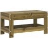 Trädgårdspall 62x30x32 cm impregnerad furu vidaXL – miniatyr 2