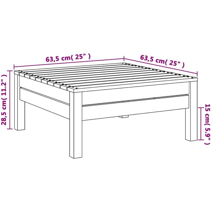 Trädgårdspall massiv furu vidaXL – bild 5