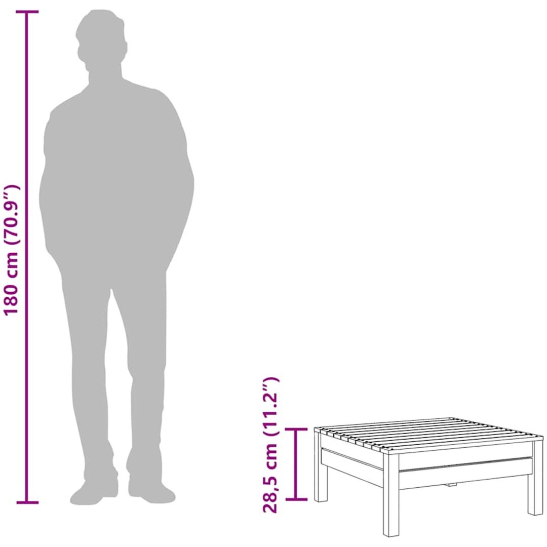 Trädgårdspall massiv furu vidaXL – bild 6